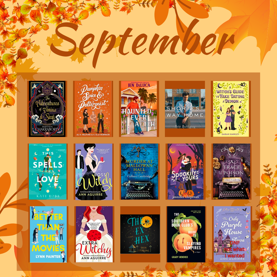 Covers of books JBR read in September